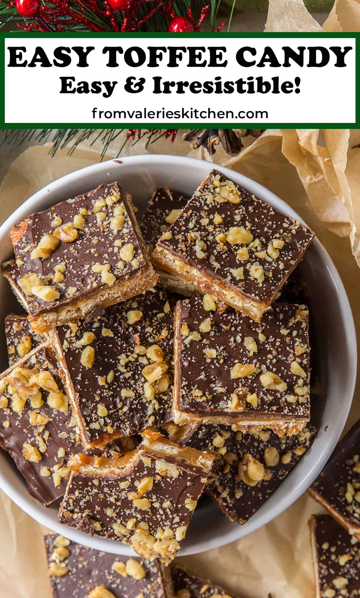 Easy Toffee Candy | Valerie's Kitchen