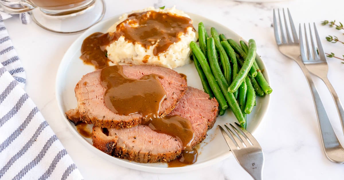 Eye of Round Roast Beef with Gravy | Valerie’s Kitchen