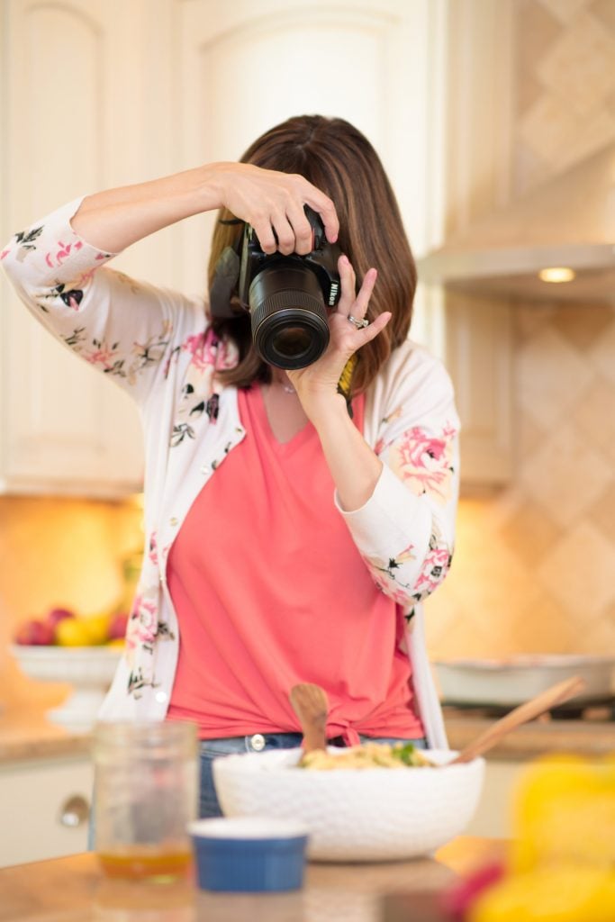 Valerie Brunmeier photographing recipes