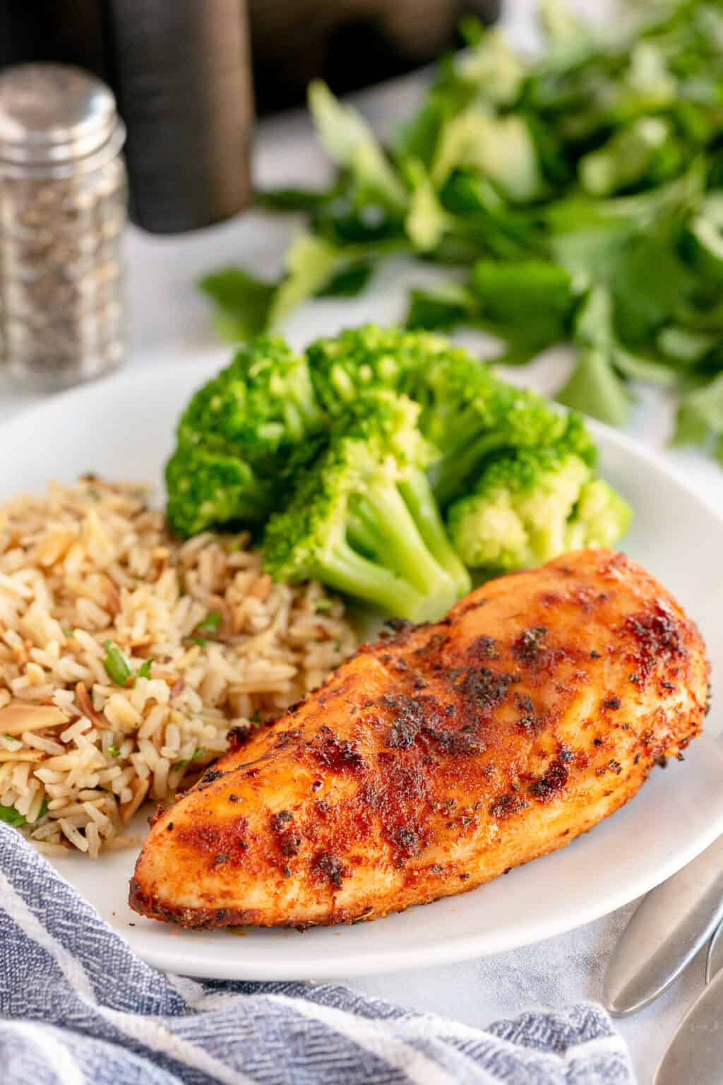 This perfectly tender and juicy Air Fryer Chicken Breast is fast, easy