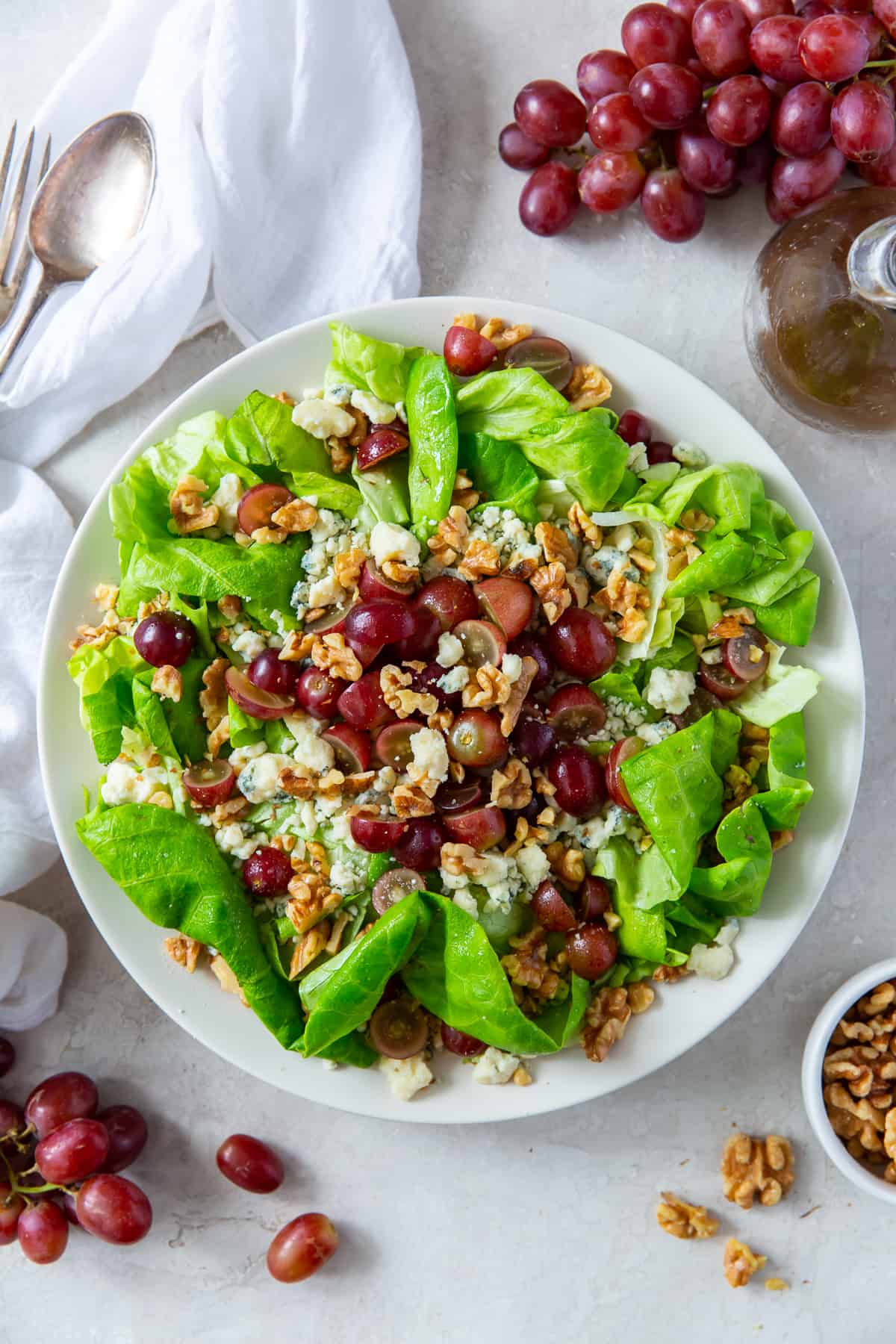 Mason Jar Chicken Salad with Apples, Walnuts, and Gorgonzola