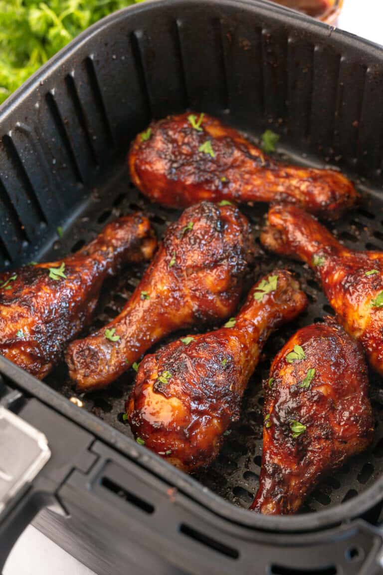 Air Fryer BBQ Chicken Drumsticks Valerie's Kitchen