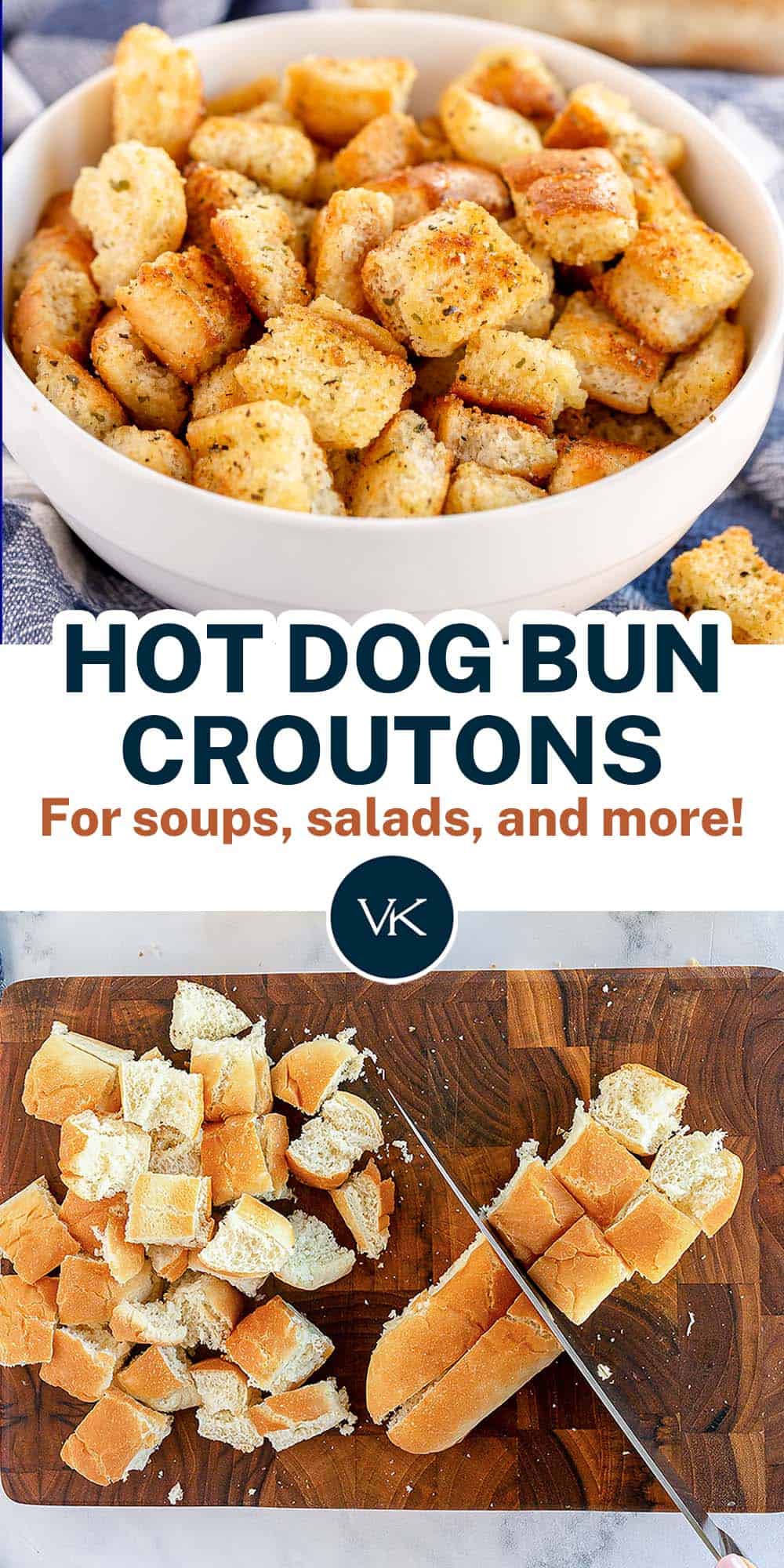 Hot Dog Bun Croutons Valerie's Kitchen