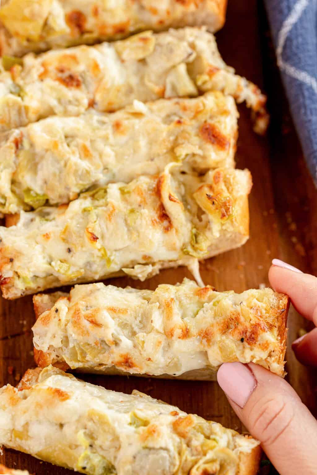 Cheesy Artichoke Bread Valerie's Kitchen