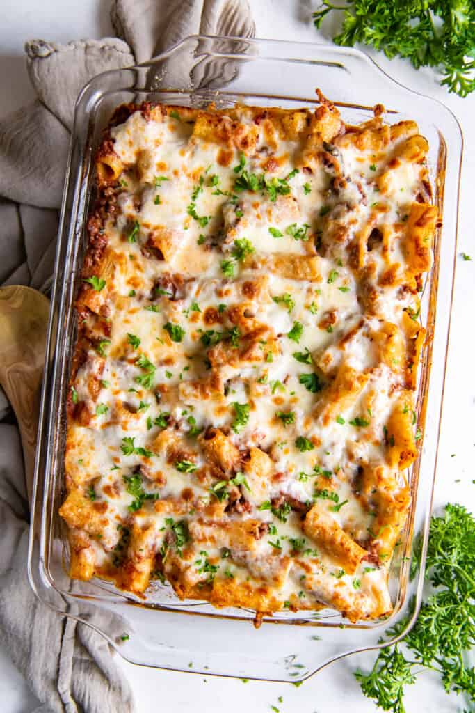 Baked Rigatoni with Meat Sauce | Valerie's Kitchen