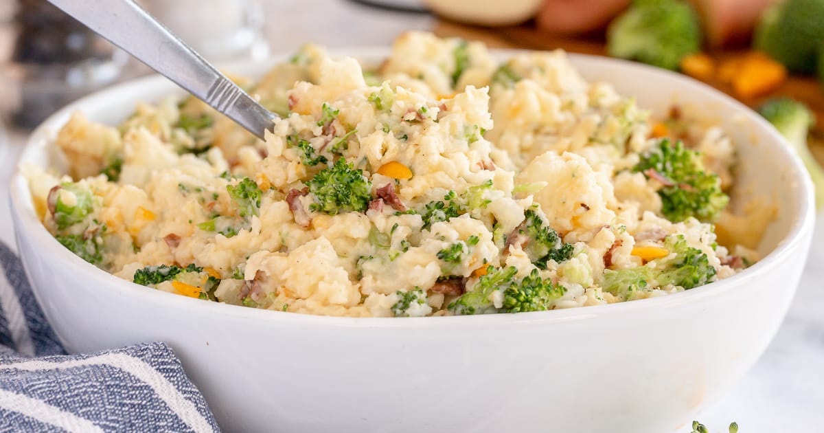 Broccoli Cheese Mashed Potatoes Valerie's Kitchen KIF