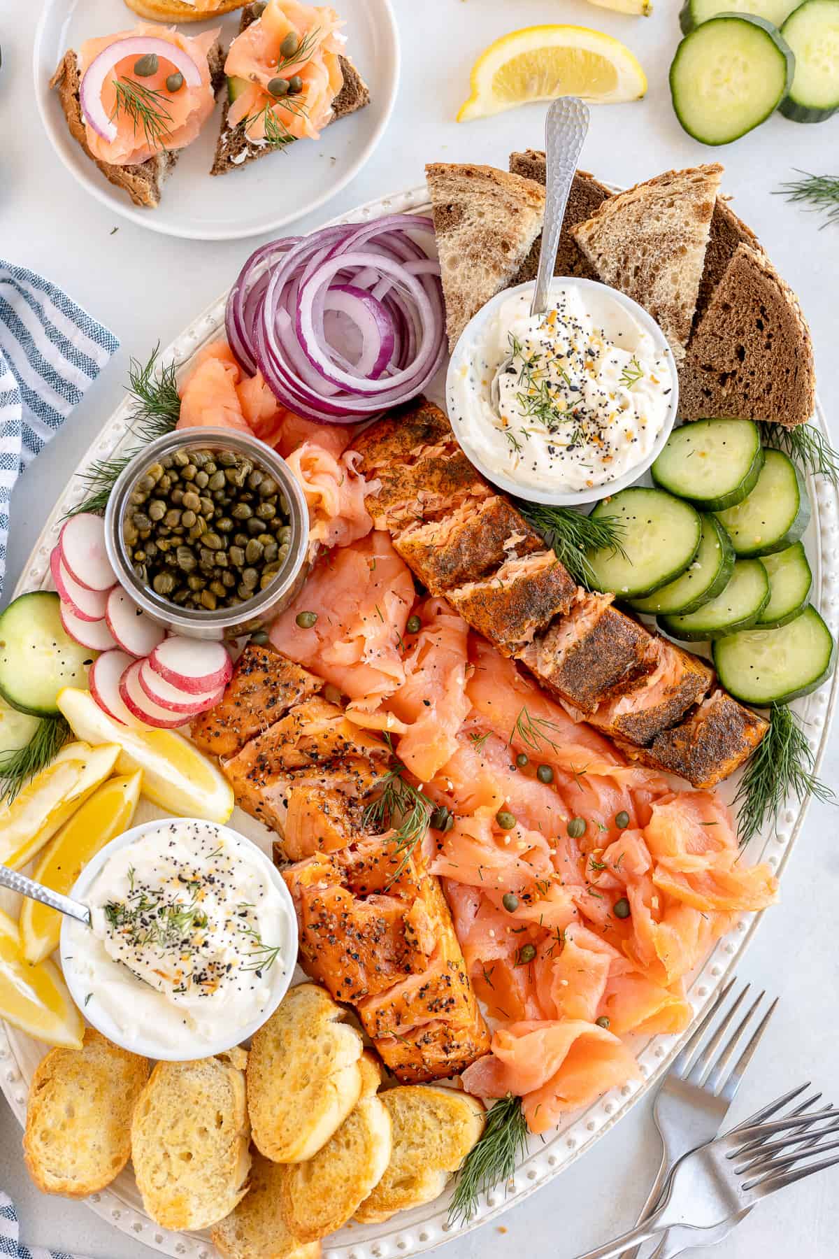 Smoked on sale salmon plate