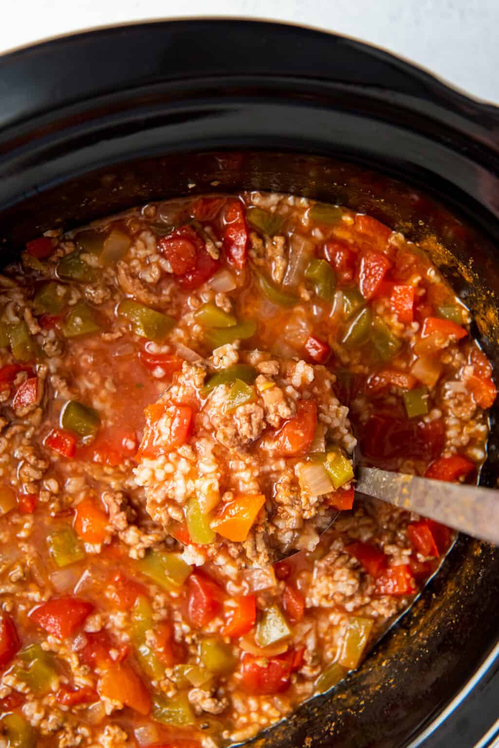 Slow Cooker Stuffed Pepper Soup Valerie's Kitchen