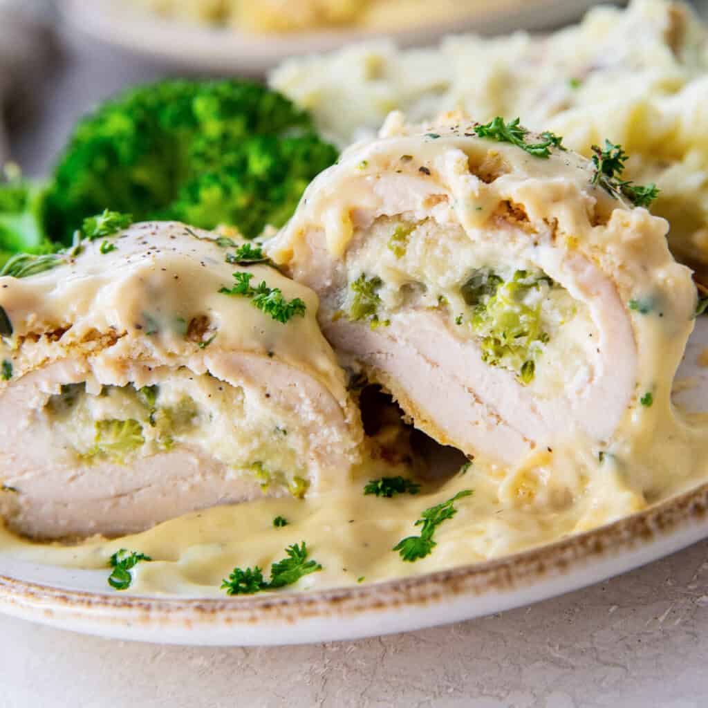 Broccoli Cheese Stuffed Chicken Breast Valerie's Kitchen
