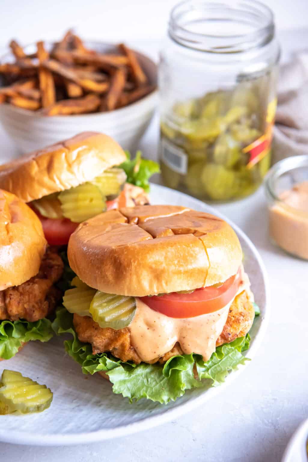 Air Fryer Chicken Sandwich (Pickle Brined) Valerie's Kitchen