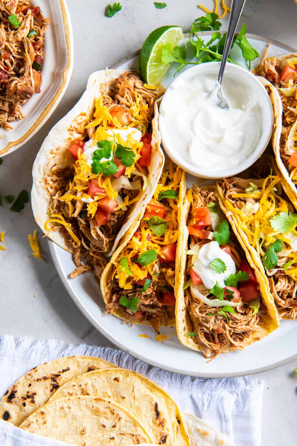 Crock-Pot Chicken Tacos (Recipe + Video) | Valerie's Kitchen