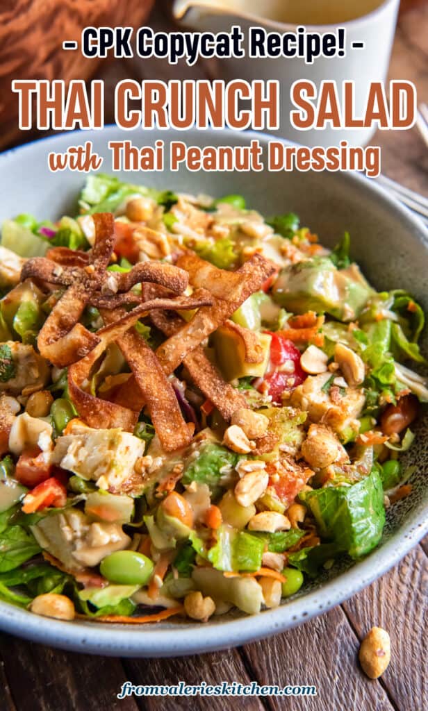 Thai Chicken Mason Jar Salad with Spicy Peanut Dressing