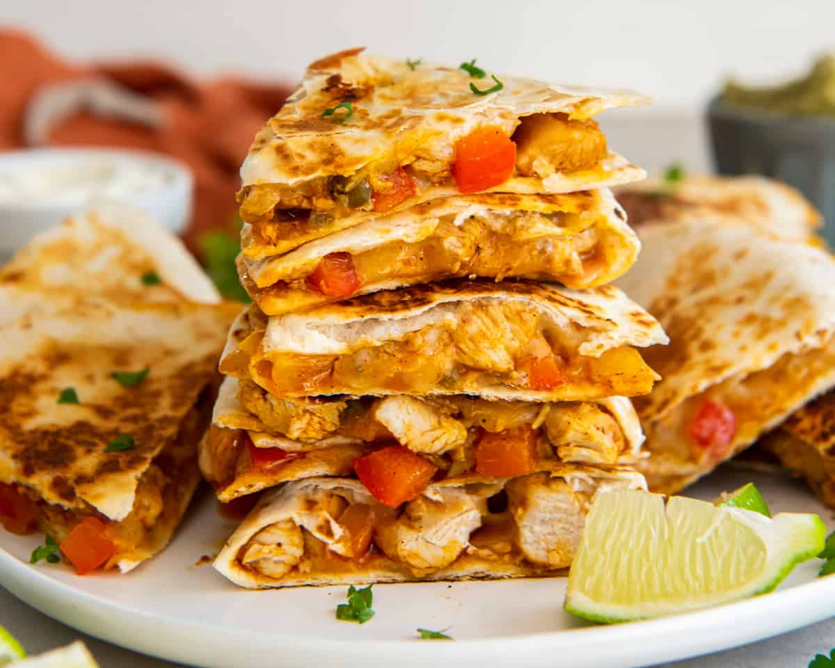 Chicken Fajita Quesadillas Valerie's Kitchen