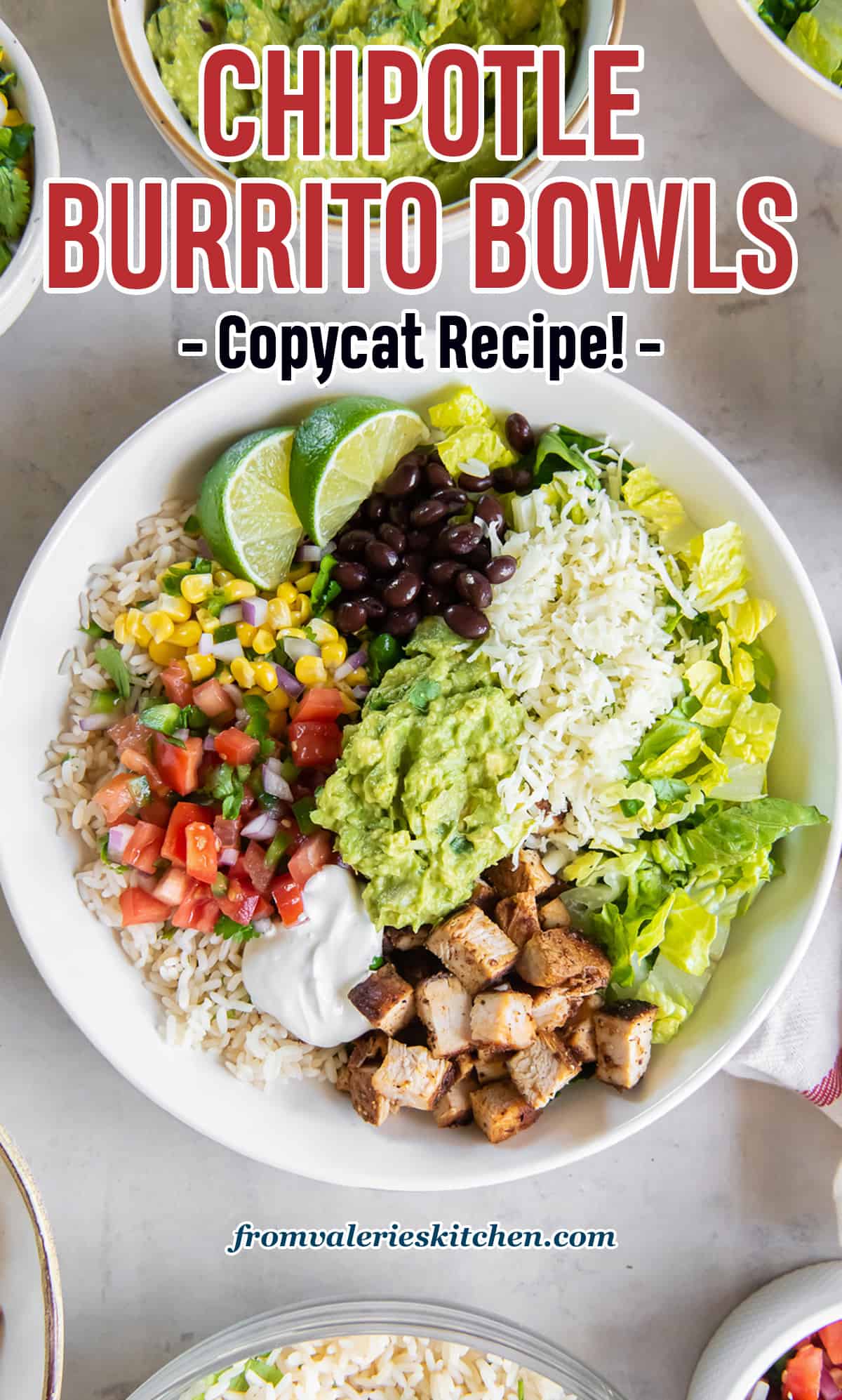 Chipotle Burrito Bowl (Copycat Recipe) | Valerie's Kitchen