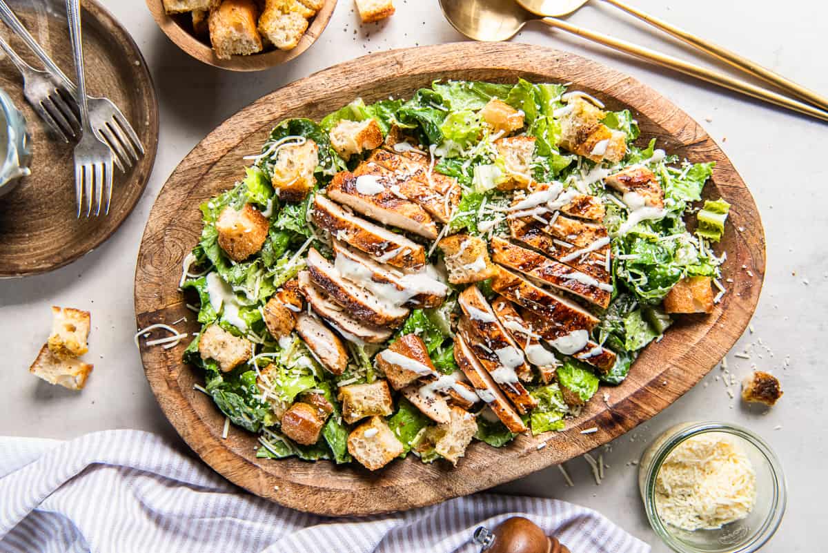 Grilled Chicken Caesar Salad | Valerie's Kitchen