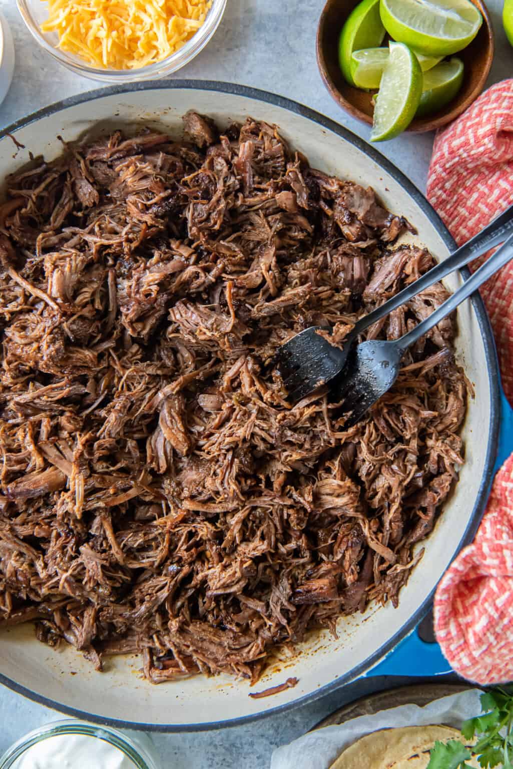Mexican Shredded Beef (Oven or Slow Cooker) Valerie's Kitchen