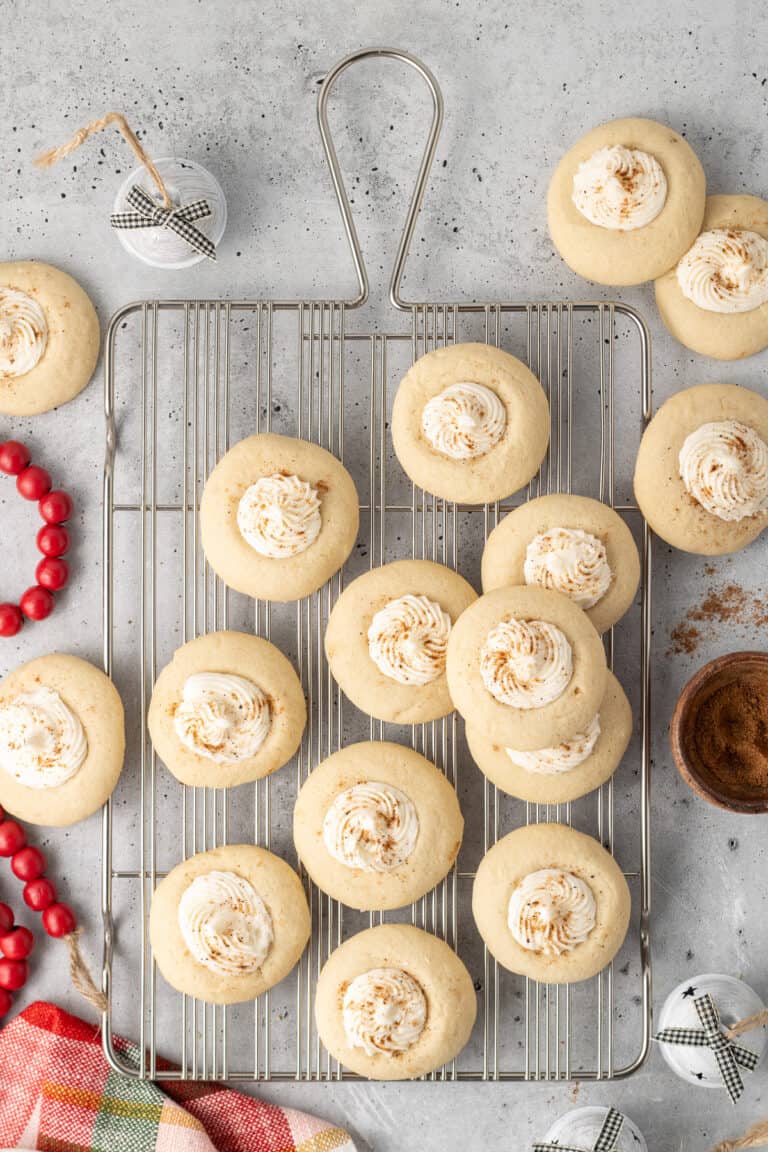 Eggnog Thumbprint Cookies Valerie's Kitchen