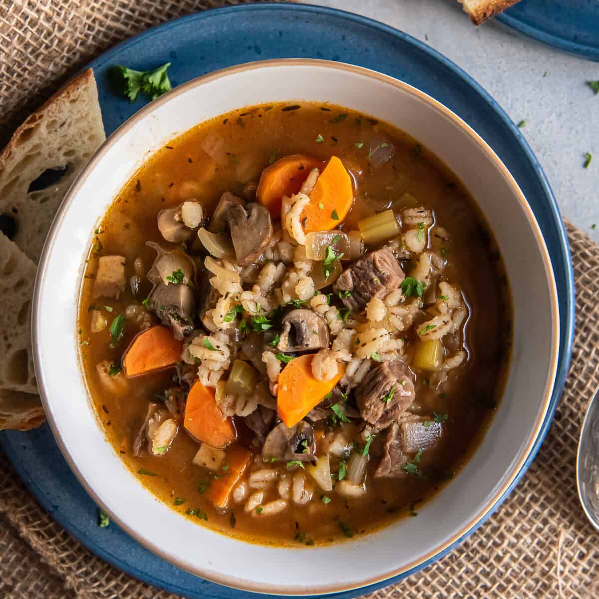 Slow Cooker Beef Barley Soup Valerie's Kitchen