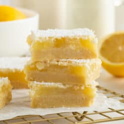 A stack of 3 lemon bars.