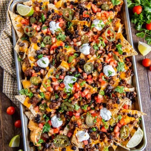 Super Nachos (Loaded Ground Beef Nachos) | Valerie&amp;#39;s Kitchen