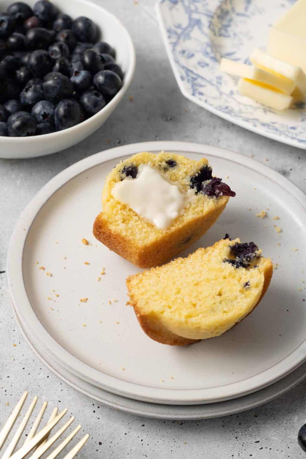 Blueberry Cornmeal Muffins Valerie's Kitchen
