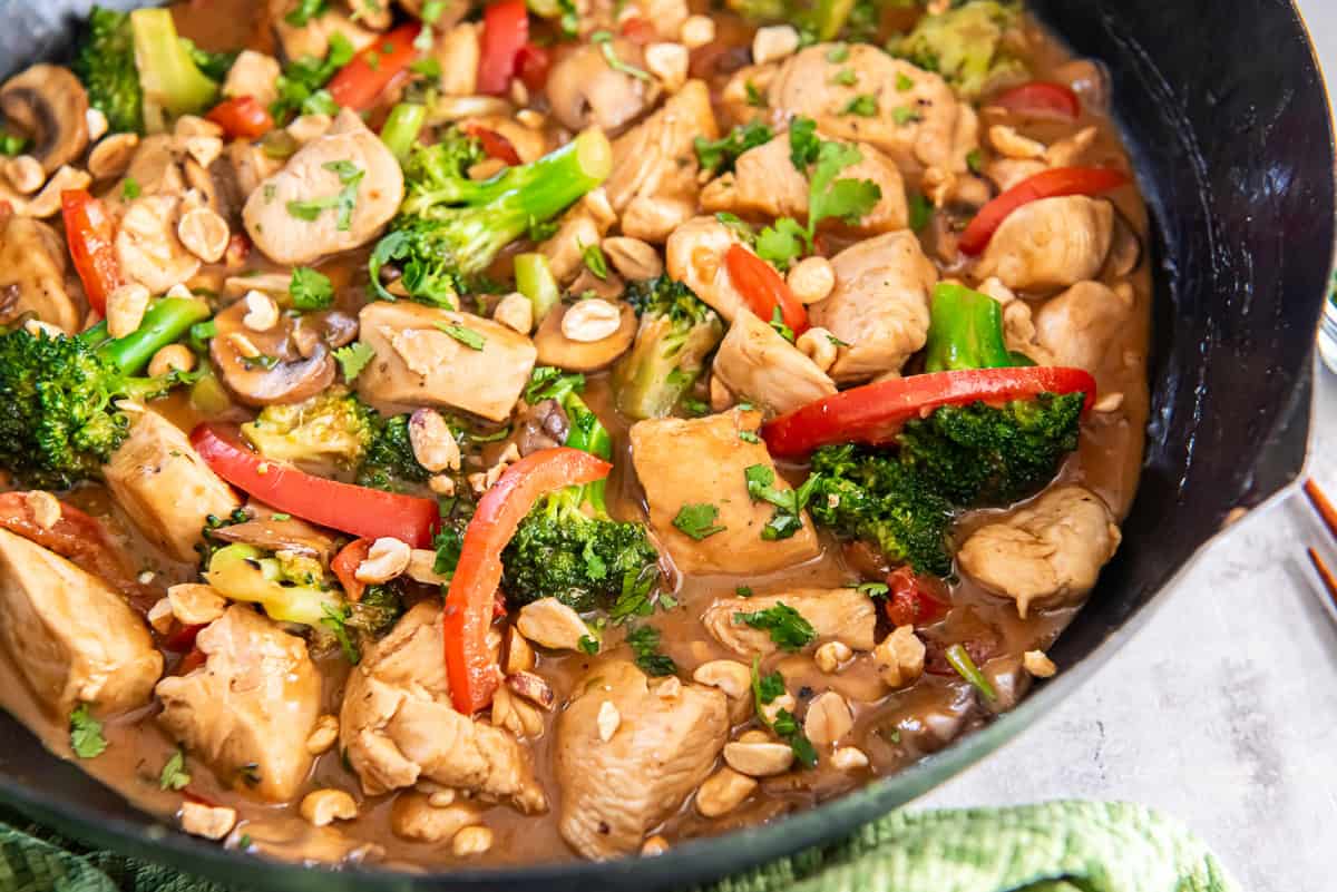 Peanut Chicken Stir Fry - Valerie's Kitchen