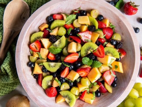 Simple Fruit Salad with Sweet Lime Dressing Simple Fruit Salad with Sweet Lime Dressing