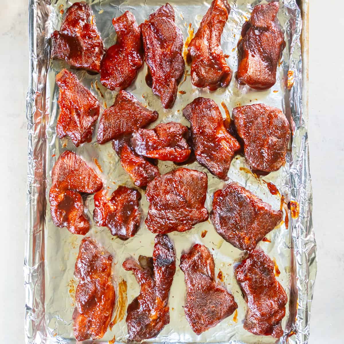 Broil until sticky and caramelized.