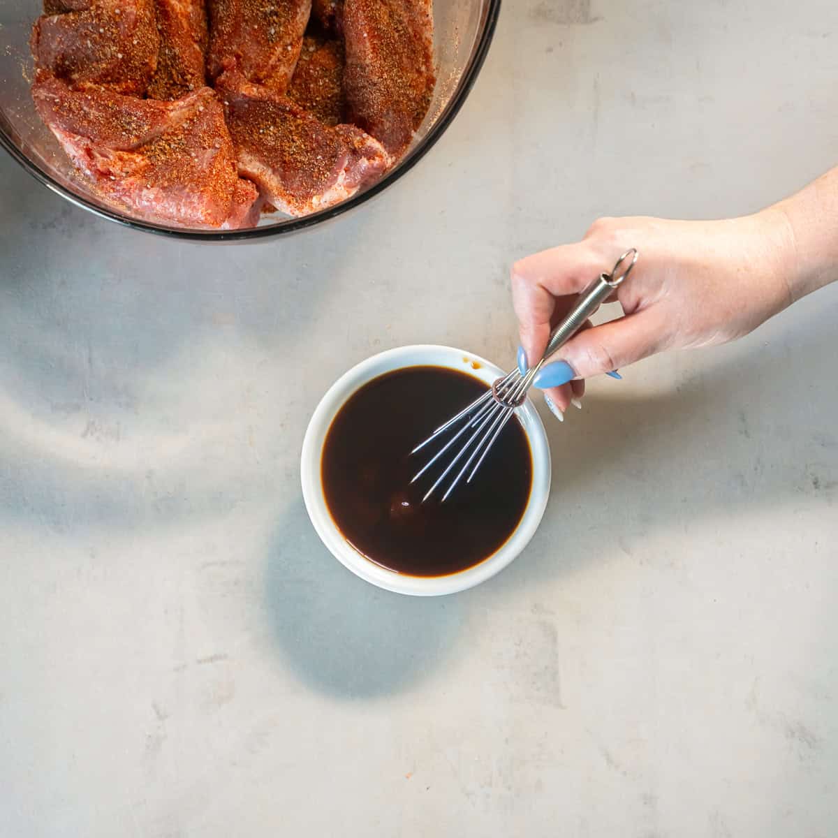 Whisk together the BBQ sauce mixture.